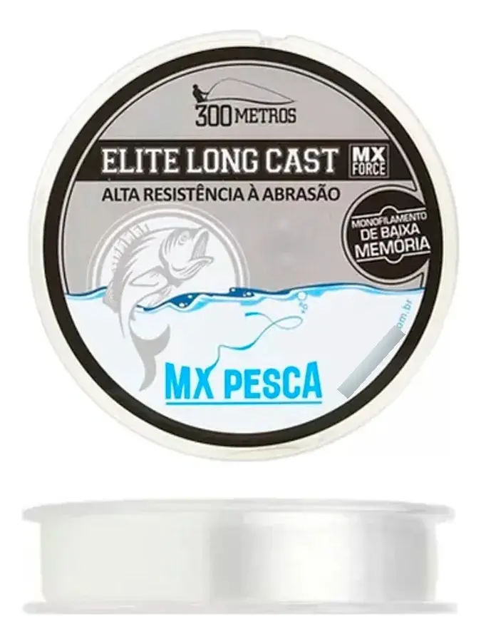 Linha Elite Long Cast Mx Pesca 300m Baixa Memoria Resistente - Imagem 8