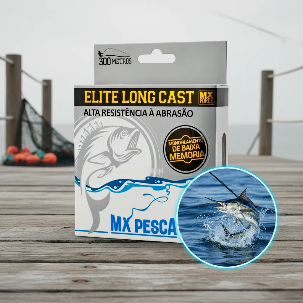 Linha Elite Long Cast Mx Pesca 300m Baixa Memoria Resistente
